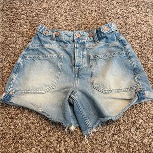 Free People Denim High-Waisted Women Shorts Palmer